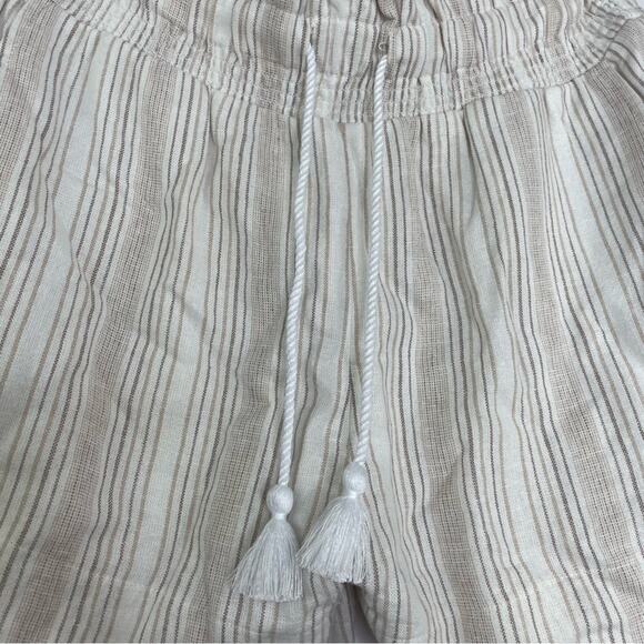 Abercrombie & Fitch cream/brown paper bag shorts size Small - Picture 2 of 9